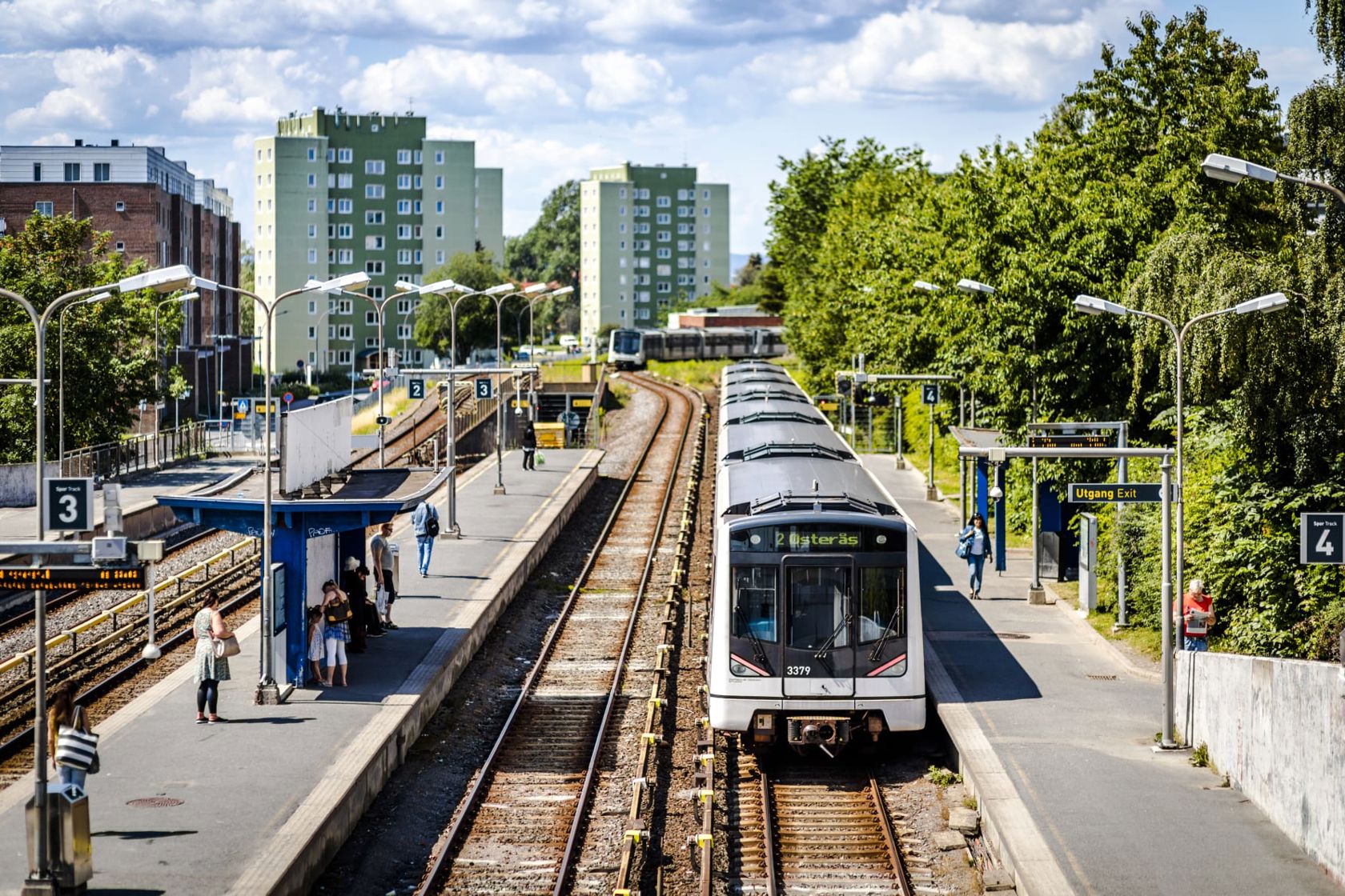 OPPGRADERING: Frem til om lag mai 2023 skal T-banelinjene 1, 2, 3 og 4 kjøre på samme spor forbi Brynseng T-banestasjon. Målet er å oppgradere den nesten 100 år gamle T-banetraseen som eksisterer i dag (foto: Sporveien).